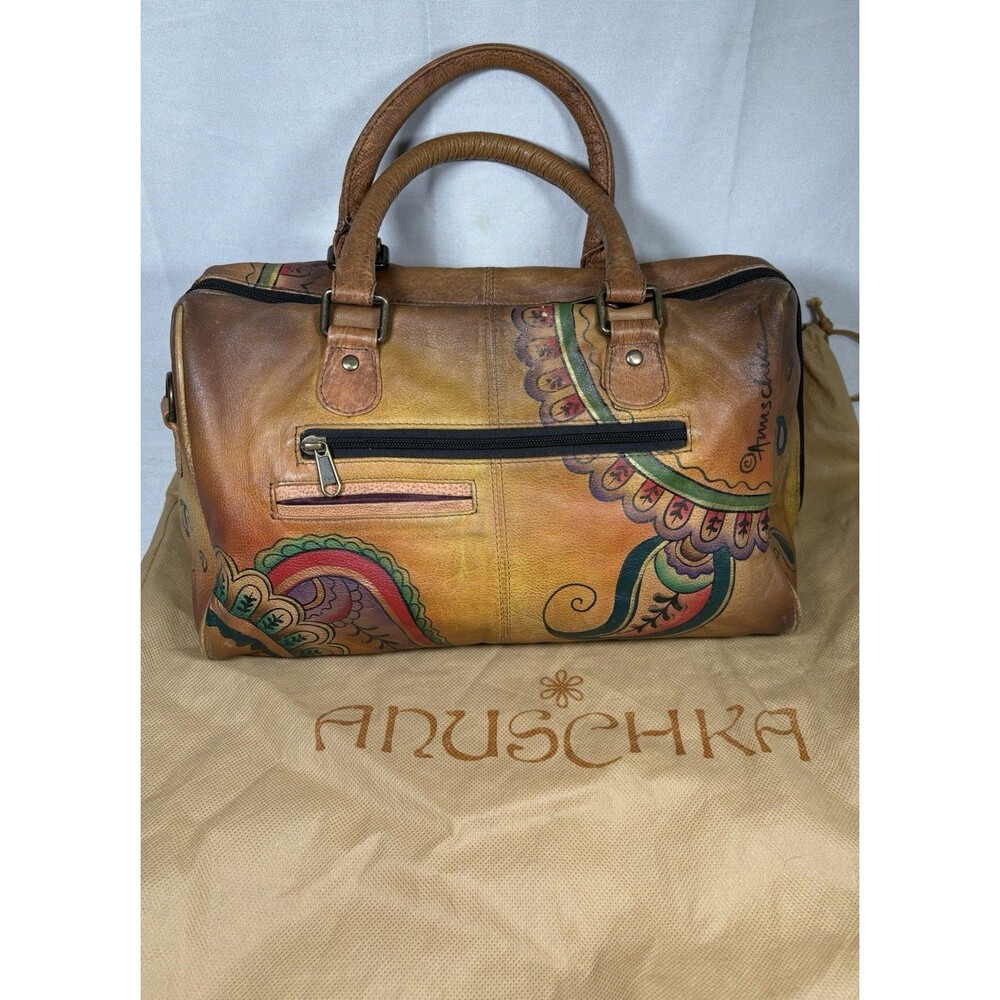 Anuschka Hand Painted Leather Saddle Bag 25th Anniversary